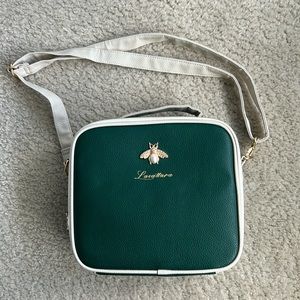 Green Faux Leather Makeup Cosmetic Case
